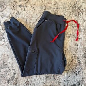 FIGS Jogger Pants with Red Drawstring